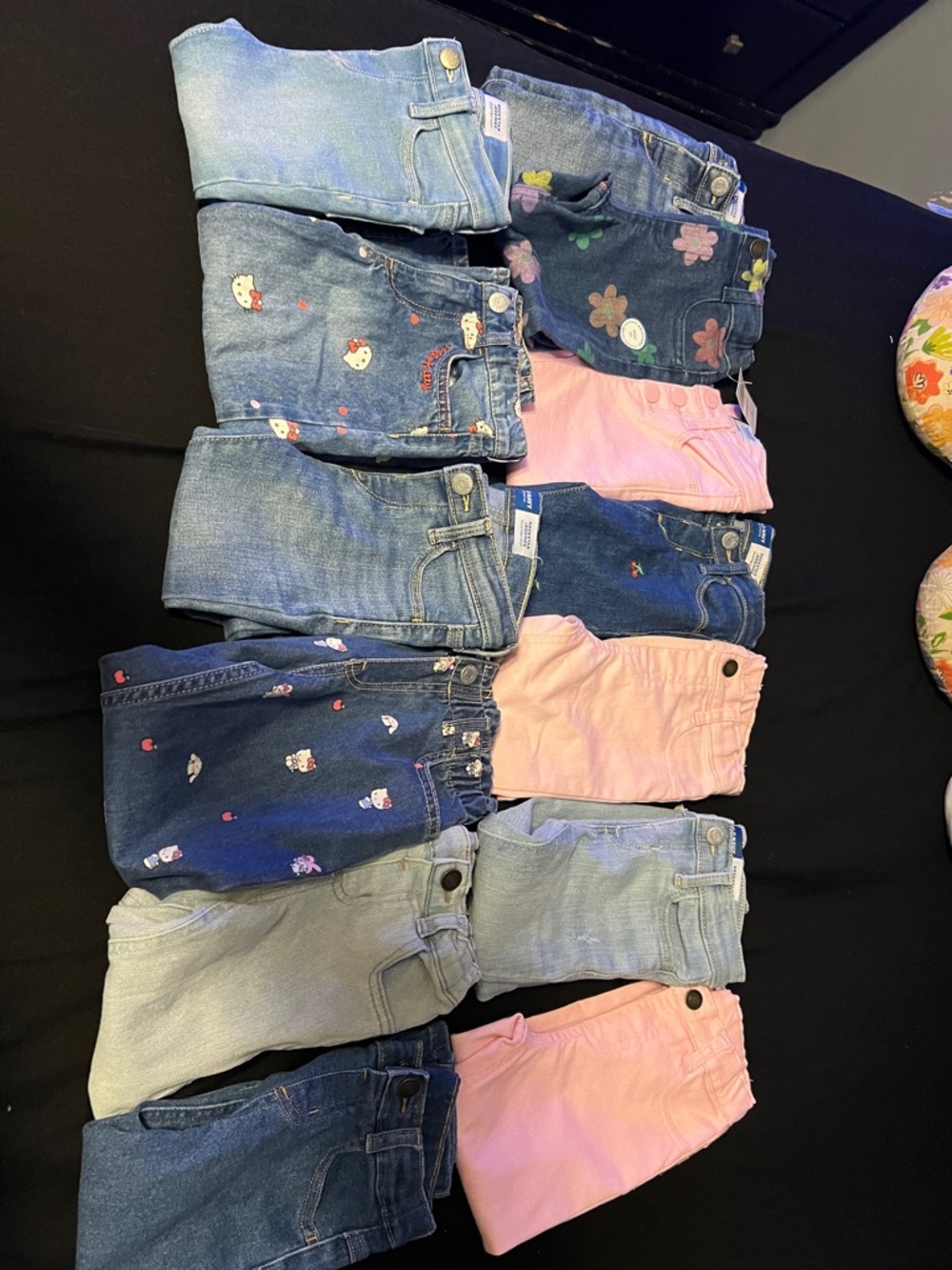 Old Navy Girls Jeans & Pink Jeggings Bundle - Blue and Pink